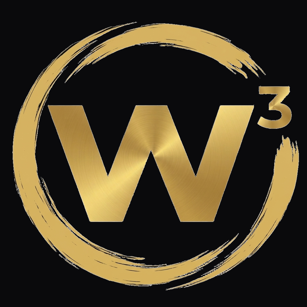 W3 logo — gold on dark