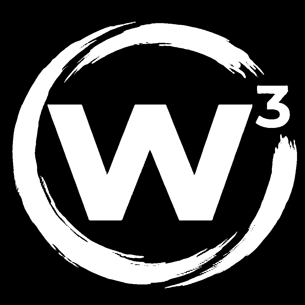 W3 logo — white on black